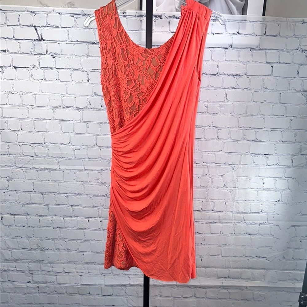 ✨ Bailey 44 Coral Dress - Lace and Solid Stretch Material, Size 4, New With Tags